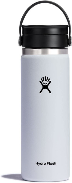 20 oz Wide Mouth Hydro Flask with Flex Sip™ - White - Acies Coffee