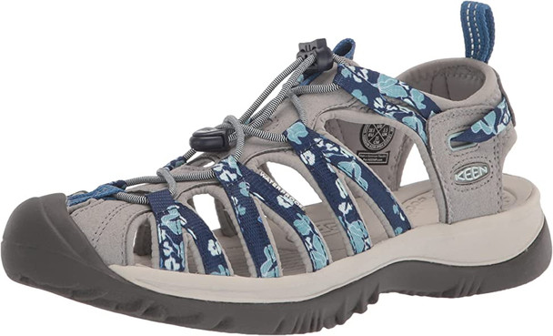 KEEN Womens Whisper Closed Toe Sport Sandals - Floral/Vapor