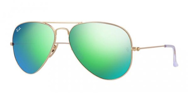 Ray-Ban Aviator Green Flash Sunglasses - RB3025-112/19-62