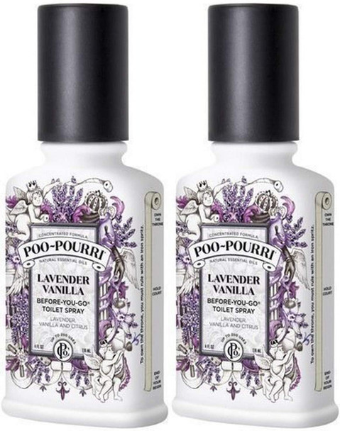 Poo-Pourri Lavender Vanilla Before You Go Spray - 4 Ounce - 3 Pack 3596-4OZ-3PK