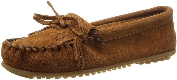 Minnetonka Womens Kilty Moccasin - Brown - 9 M US 402-BROWN-9