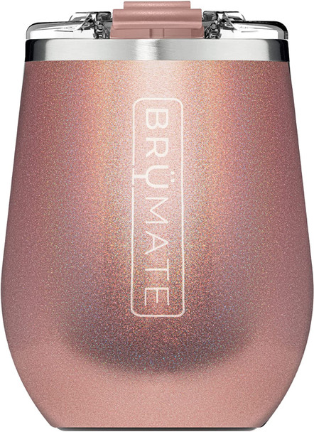 Brumate Uncorkd XL 14oz Wine Tumbler - Glitter Rose Gold UC14GRG