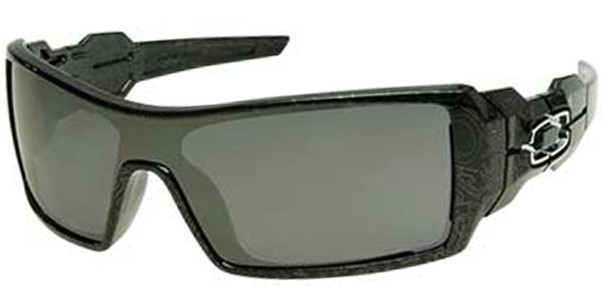 Oakley Sunglasses OIL RIG OO9081  Black-Silver Ghost Text w/ Black Iridium 24-058