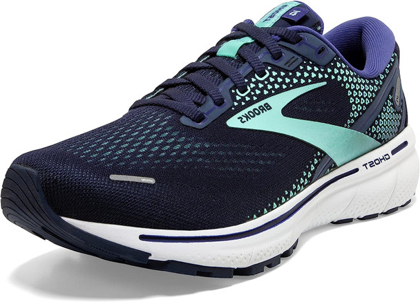 Brooks Ghost 14 Womens Road-Running Shoes - Peacoat/Yucca/Navy