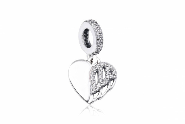 Pandora Heart & Angel Dangle Charm 792646C01