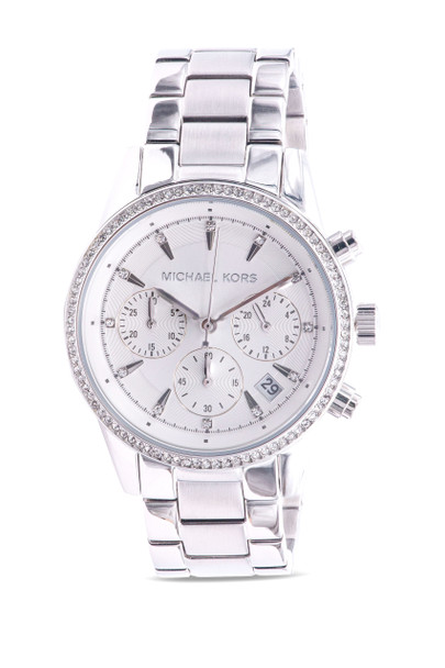 Michael Kors Ritz Chronograph Stainless Steel Crystal Ladies Watch MK6428