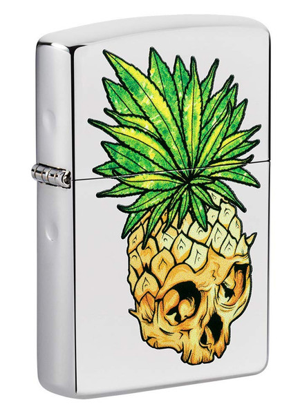 Zippo Leaf Skull Pineapple Design Lighter 49241