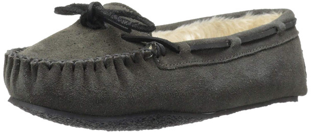 Minnetonka Womens Cally Slipper - Grey - 7 M US 4015-GREY-7