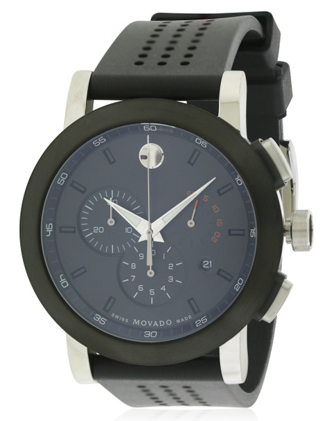 Movado Museum Chronograph Rubber Mens Watch 0606545
