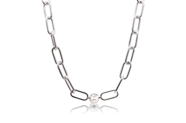 Pandora metal links and beads necklace