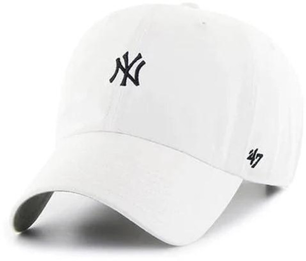47 Brand New York Yankees Base Runner Clean Up Cap - White - One Size B-BSRNR17GWS-WH