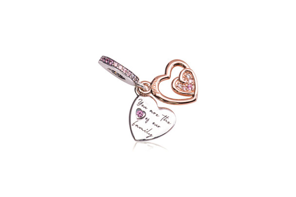 Pandora Entwined Infinite Hearts Double Dangle Charm 781020C01