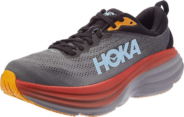 HOKA ONE Bondi 8 Mens Running Shoes - Anthracite/Castlerock