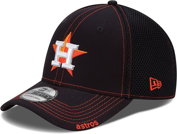 New Era MLB Houston Astros Neo 39Thirty Stretch Fit Cap - Black