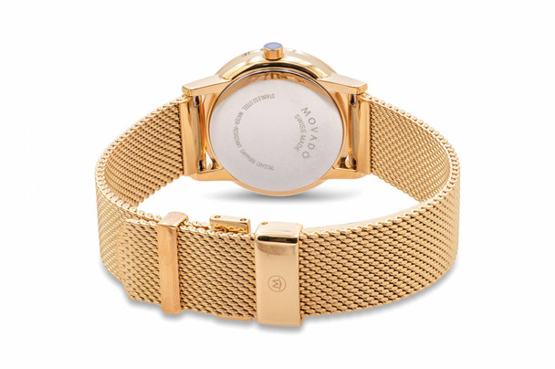 Movado Museum Classic Gold-Tone Mesh Ladies Watch 0607351