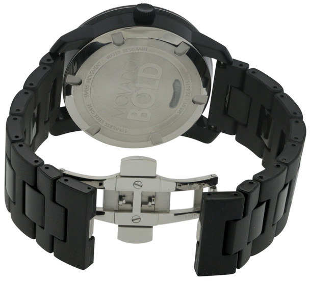 Movado Bold Large Black Polymer Mens Watch 3600047