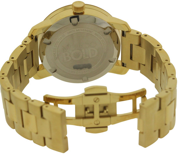 Movado Bold Gold-Tone Unisex Watch 3600085