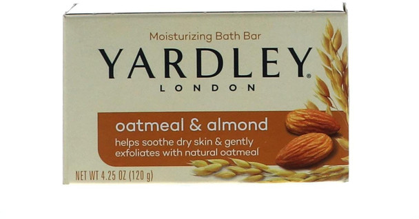 Yardley London Oatmeal and Almond Naturally Moisturizing Bath Bar 4 oz 4 pk B077HS6NQV