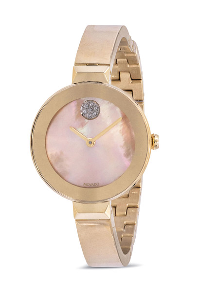 Movado Bold Gold-Tone Bangle Ladies Watch 3600627