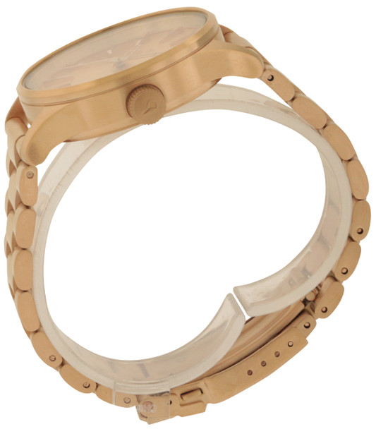 Nixon Sentry 38 Rose Gold-Tone Stainless Steel Unisex Watch A450897