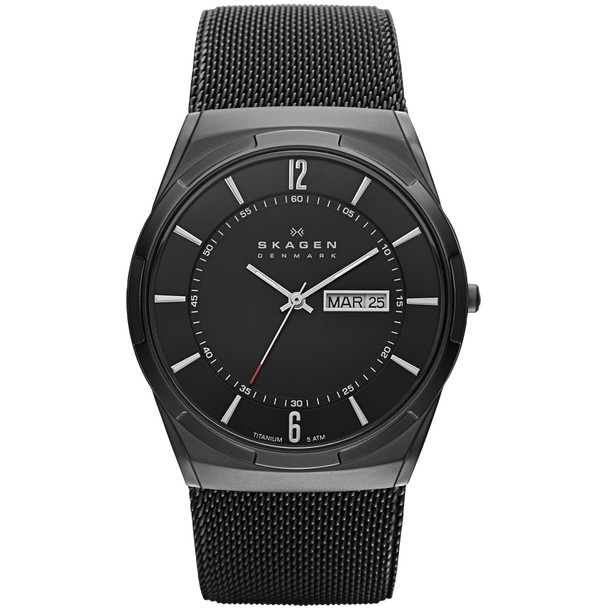 Skagen Aktiv Black Stainless Steel Mens Watch SKW6006