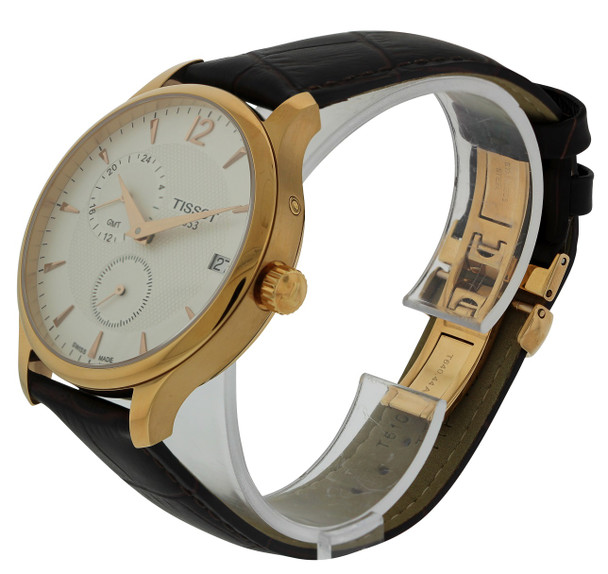 Tissot Tradition Rose Gold-Tone GMT Mens Watch T0636393603700