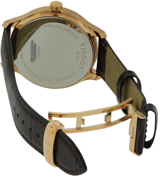 Tissot Tradition Rose Gold-Tone GMT Mens Watch T0636393603700