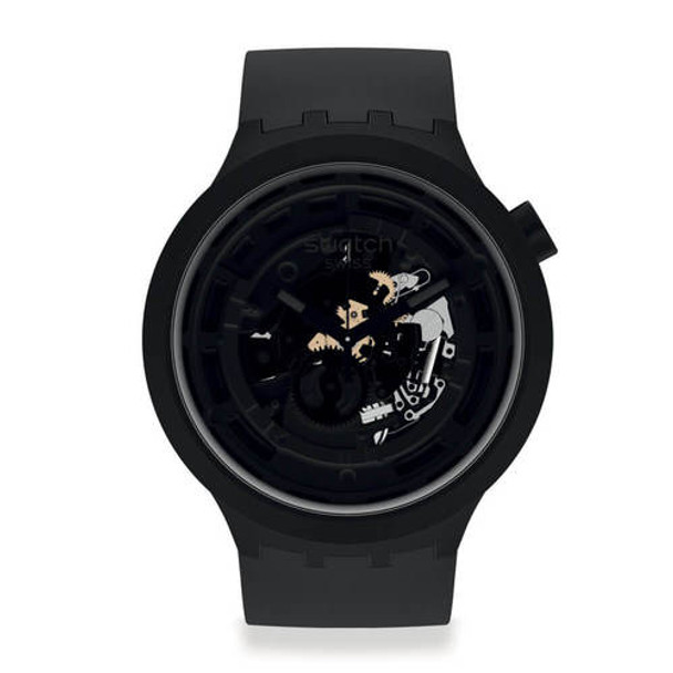 Swatch C-BLACK Bioceramic Mens Watch SB03B100