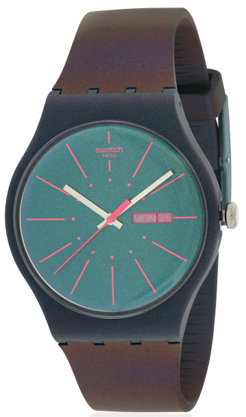 Swatch NEW GENTLEMAN Silicone Mens Watch SUON708