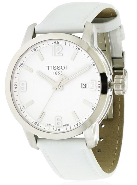 Tissot PRC 200 White Leather Mens Watch T0554101601700