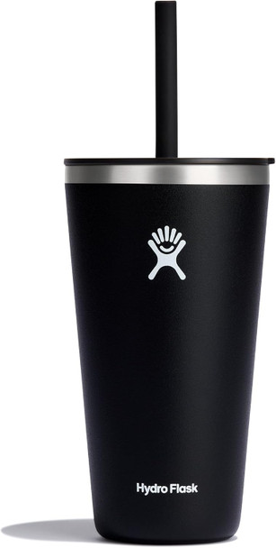 Hydro Flask All Around Tumbler with Lid and Straw - 28 oz - Black T28PS001