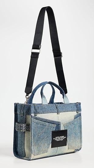 Marc Jacobs The Deconstructed Denim Medium Tote Bag - Indigo Multi Marc Jacobs The Deconstructed Denim Medium Tote Bag - Indigo Multi
