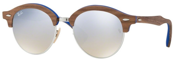 Ray-Ban Clubround Wood Brown Sunglasses RB4246M-12179U-51