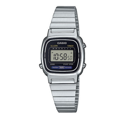 Casio Retro Silver-Tone Ladies Watch LA670WA-1WCB