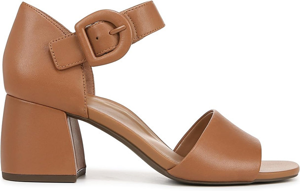 Vionic Womens Chardonnay Heeled Sandal - Camel Nappa Leather