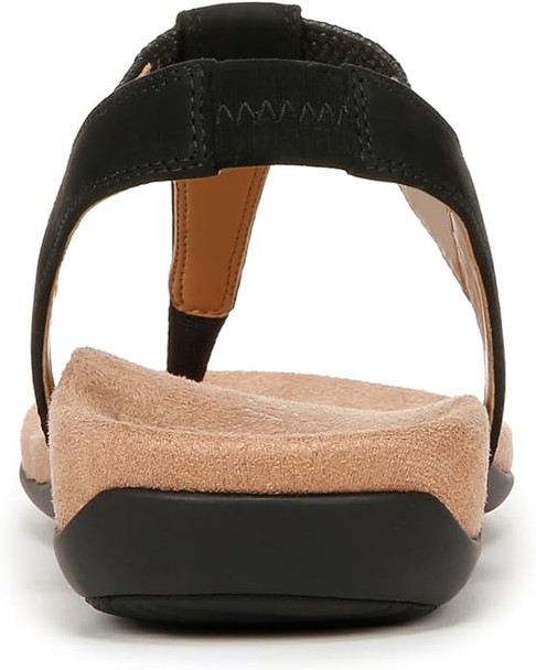 VIONIC Womens Brea Ankle Straps Heeled Sandal - Black Nbck Leather