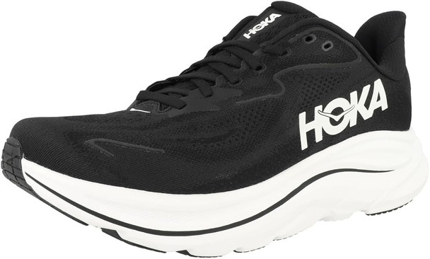 Hoka One Mens Clifton 10 Road Running Shoes - Black/White