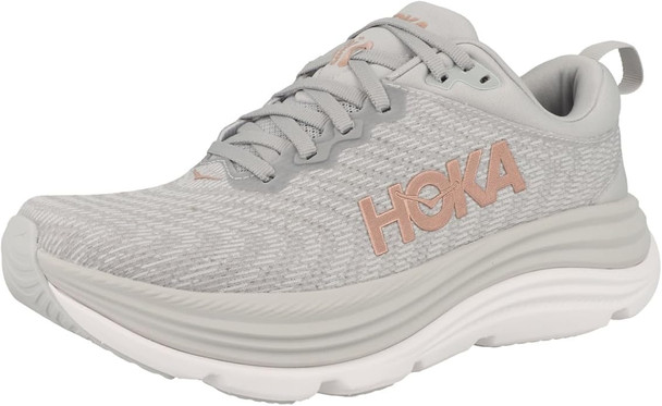 Hoka Womens Gaviota 5 Running Shoes - Harbor Mist/Rose Gold