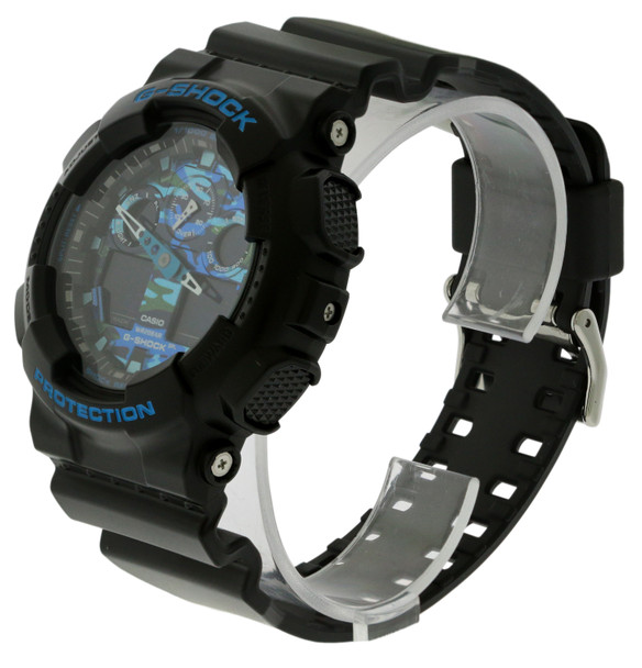 Casio G-Shock Black and Blue Mens Watch GA100CB-1ACR