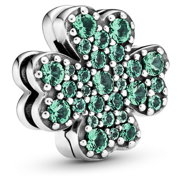 PANDORA Pave Four-Leaf Clover Clip Charm 798601C01