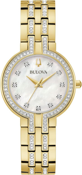Bulova Crystal Collection Ladies Watch & Necklace Gift Set 98X138