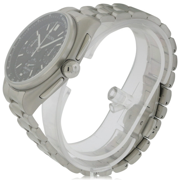 Bulova Lunar Pilot Chronograph Stainless Steel Mens Watch 96B258