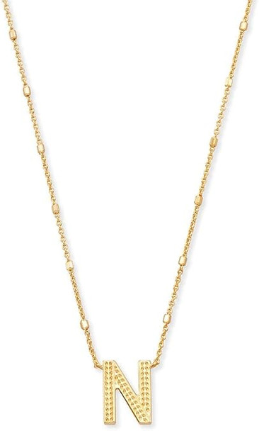 Kendra Scott Letter N Pendant Necklace in Gold 9608800291