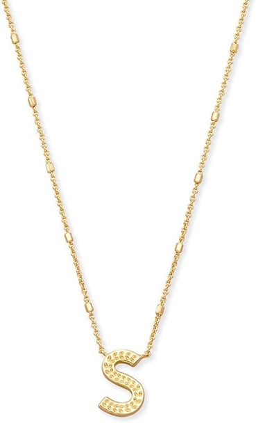 Kendra Scott Letter S Pendant Necklace in Gold 9608800301