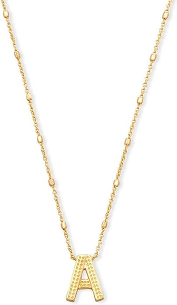 Kendra Scott Letter A Pendant Necklace Gold Metal 9608800265