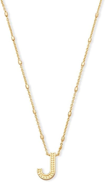 Kendra Scott Letter J Pendant Necklace Gold Metal 9608800283