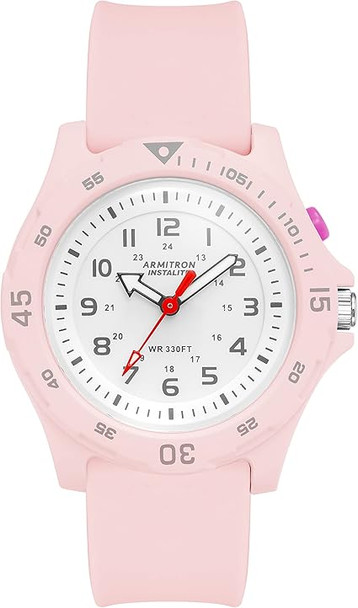 Armitron Sport Silicone Easy-to-Read Ladies Watch 25-6452PNK