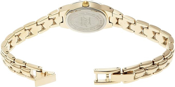 Armitron Oval Faceted Crystal Gold-Tone Bracelet Ladies Watch 75-3313CHGP