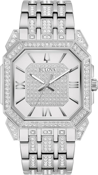 Bulova Octava Crystal Mens Watch 96A285