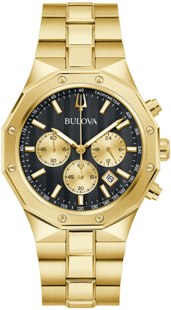 Bulova Prestige Chronograph Gold-Tone Mens Watch 97B232